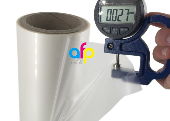 Su geçirmez Şeffaf BOPP Plastik Isı Parlak Laminasyon Filmi