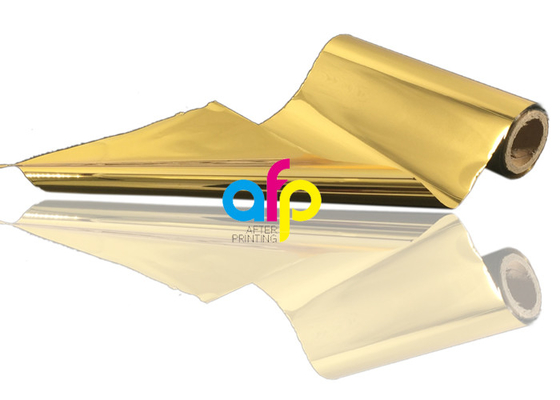 Her iki tarafın sıcak damgalama altın folyo, 640mm * 120m boyutu ısı transfer folyo