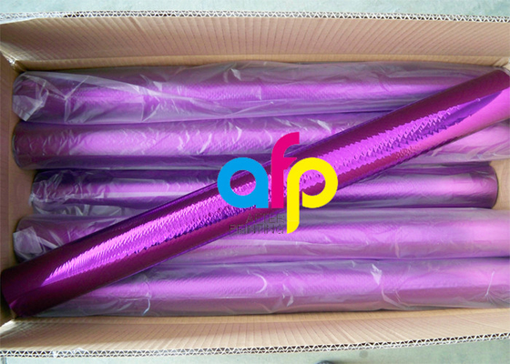 Yumuşak Plastik Damgalama / PVC için Metalik Renkler Bopp Holografik Film
