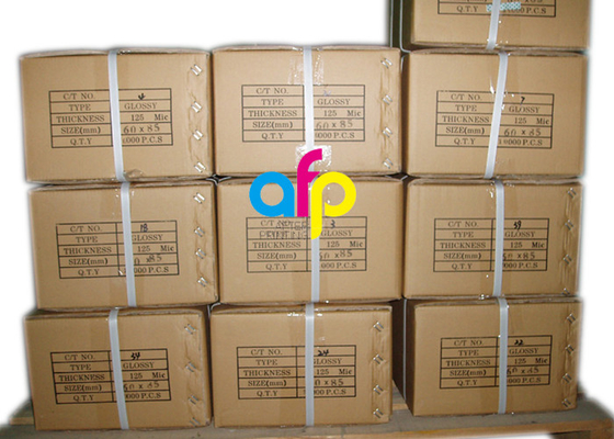 125 Mikron A4 Boyutlu Laminasyon Levhaları, PET Parlak / Mat Laminasyon Torbaları