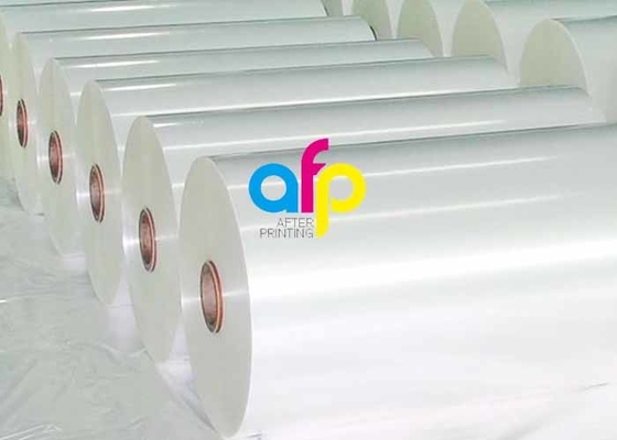 11 mikron - 350 mikron Polyester PET Termal Parlak Laminasyon Filmi Plastik Rulo