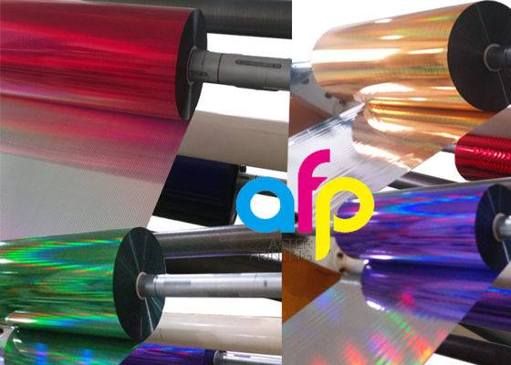 Laminasyon Makinesi için BOPP Lazer Holografik Film 180mm - 1300mm Genişlik
