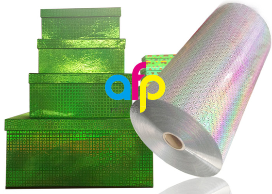 Hediye Paketleme için Lazer Holografik Termal Laminasyon Plastik Baskılı Metalize Film