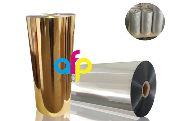 PET Malzeme Metalize Polyester Film Şeridi 17 Mic - 25 Mic Kalınlığı