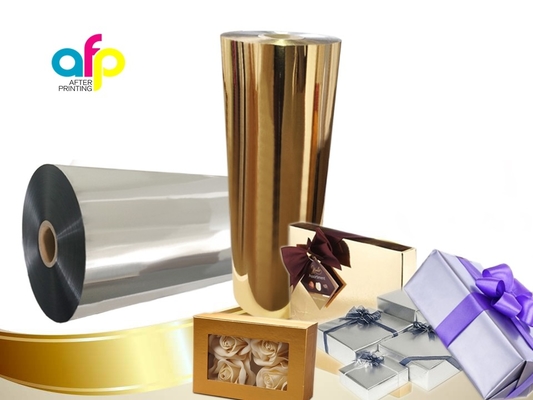 Ofset Baskı için Kimyasal İşlem Görmüş Polyester Metalize Termal Laminat Film